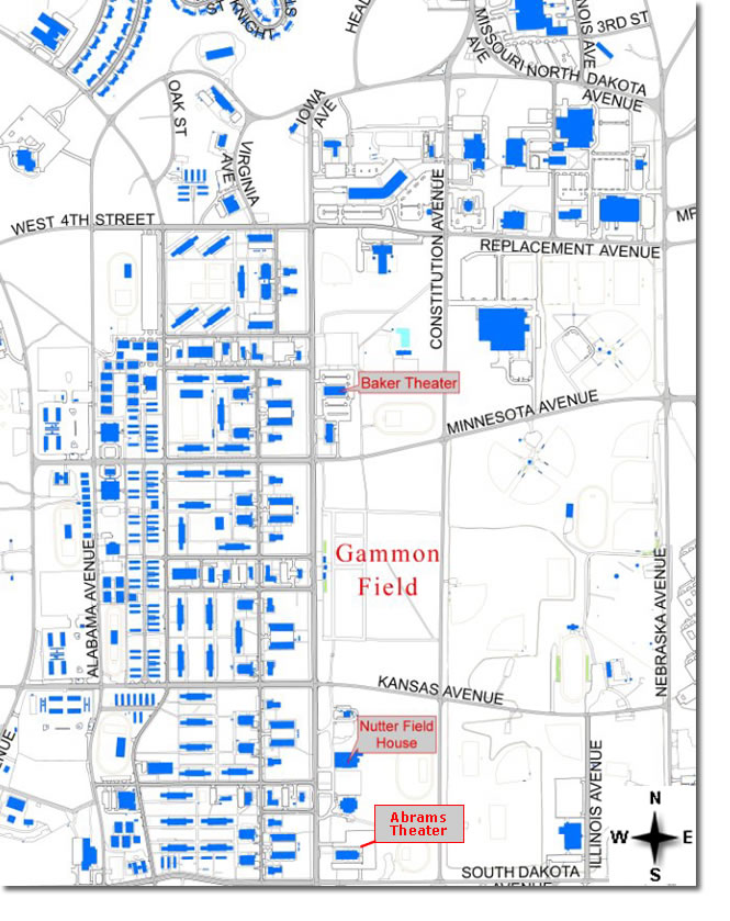 Map of graduation sites